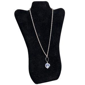 Eric Andrew Collection Crystal Pendant Necklace Silver Tone Chain 21 in Sparkles